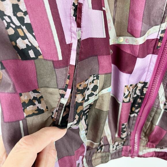 Vintage 80s 90s Womens Cervelle 100% Silk Windbreaker Track Jacket Size Large - Picture 6 of 10